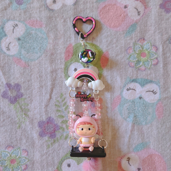 Sweet bee beaded Purse/Bag Keychain