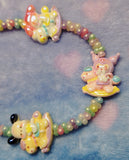 Kawaii Carousel beaded Purse/Bag Keychain