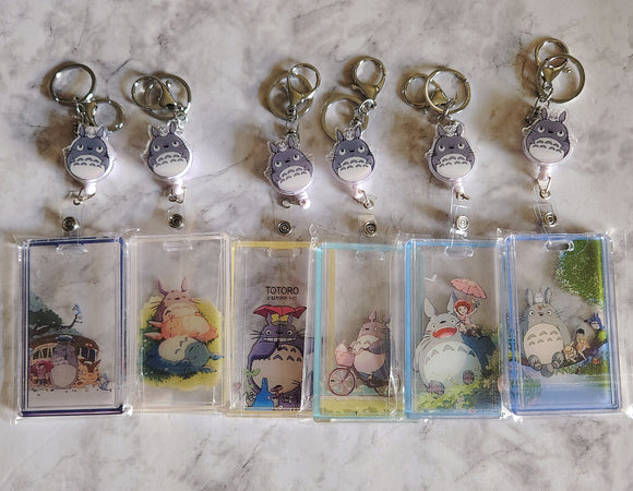 Whimsical Forest Friend Transparent ID Holder with Badge Reel