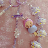 Dango Labubu  Pop.bean beaded Purse/Bag Keychain