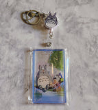 Whimsical Forest Friend Transparent ID Holder with Badge Reel