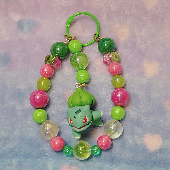 Bulbasaur figure beaded Purse/Bag Keychain