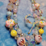 Pastel Dreams beaded bag/purse keychain