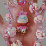 Ducky Labubu beaded purse keychain/Bag charm