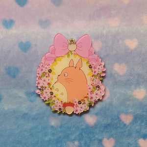 Pink Totoro slide mirror