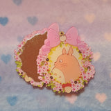 Pink Totoro slide mirror