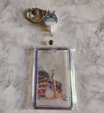 Whimsical Forest Friend Transparent ID Holder with Badge Reel